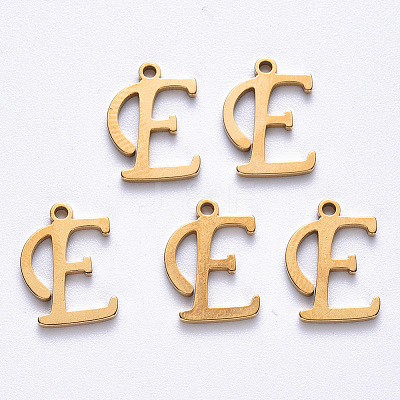 PVD Vacuum Plating 201 Stainless Steel Charms STAS-R105-E-G-1
