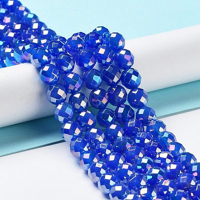 Electroplated Natural White Jade Beads Strands G-Z038-A01-02AB-1