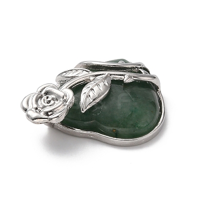 Natural Green Aventurine Pendants G-B042-01P-03-1