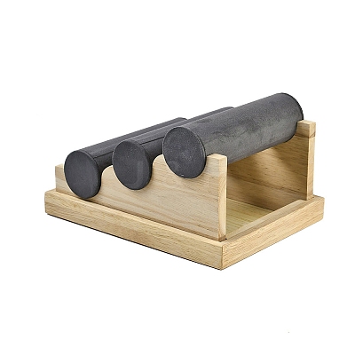 3-Tier Velvet Cloth Bar Bracelet Holder Stands BDIS-C002-01A-1