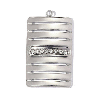 304 Stainless Steel with Crystal Rhinestone Pendants RB-OY001-12P-02-1