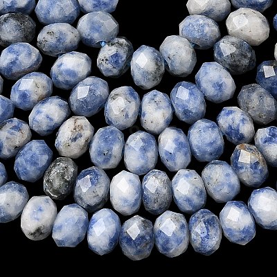 Natural Blue Spot Jasper Bead Strands G-D344-A22-1
