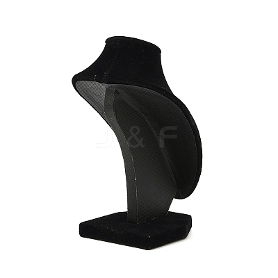 MDF Covered with Velveteen Bust Shaped Necklace Display Stands ODIS-S015-01A-1