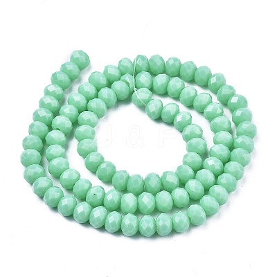 Opaque Solid Color Glass Beads Strands EGLA-A034-P4mm-D14-1