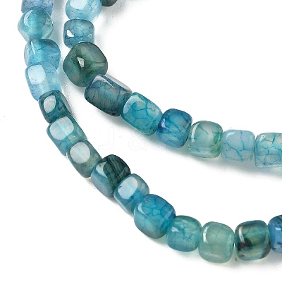Natural Dragon Veins Agate(Dyed & Heated) Beads Strands G-G177-E15-03-1