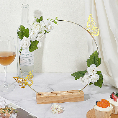 1Pc Wood Dried Flower Holder ODIS-BC0001-31G-1