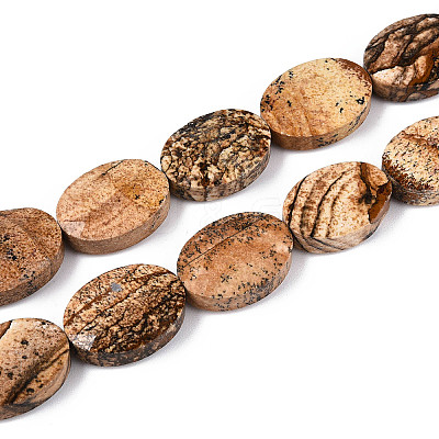Natural Picture Jasper Beads Strands G-S354-13x18-A06-1
