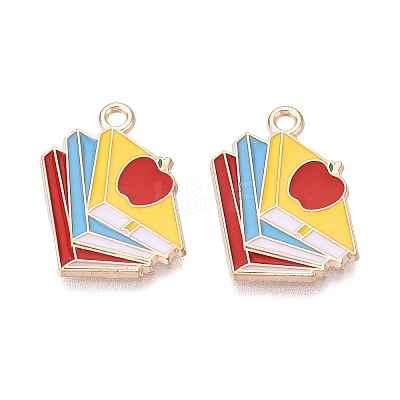 Back to School Alloy Enamel Pendants ENAM-Q004-01KCG-24-1