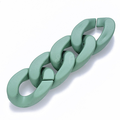 Opaque Spray Painted Acrylic Linking Rings OACR-S036-001B-I11-1