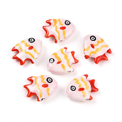 Handmade Porcelain Beads PORC-N009-08E-1