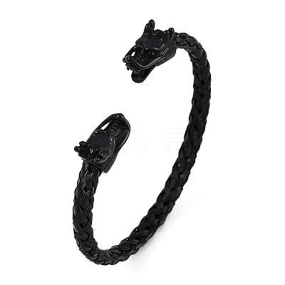 Ion Plating(IP) 304 Stainless Steel Cuff Bangles for Women STAS-M023-15B-1