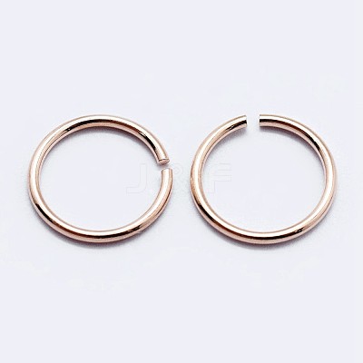 925 Sterling Silver Open Jump Rings STER-F036-02RG-0.8x5mm-1