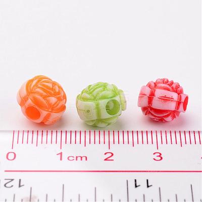 Mixed Craft Acrylic Rose Flower Beads X-PAB2848Y-1