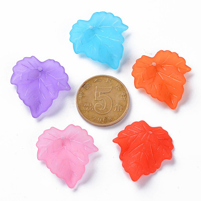 Autumn Theme Transparent Frosted Acrylic Pendants X-PAF002Y-1