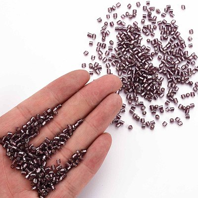 8/0 Glass Bugle Beads SEED-S032-07A-56B-1