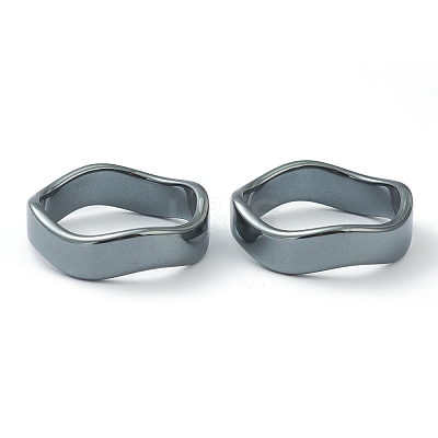 Non-magnetic Synthetic Hematite Finger Rings RJEW-J072-03F-1
