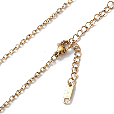 Ion Plating(IP) 304 Stainless Steel Cable Chain Necklace for Men Women NJEW-K245-025A-1