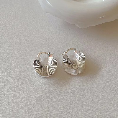 Alloy Fan Hoop Earrings FS-WGBAD33-01-1