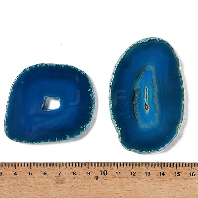 Natural Druzy Agate Slice Cabochons G-F826-E02-1