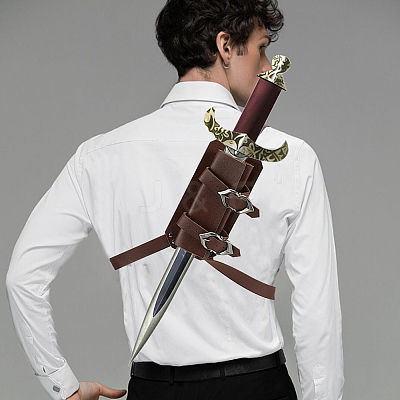 PU Leather Adjustable Sword Sheaths AJEW-XCP0003-68-1
