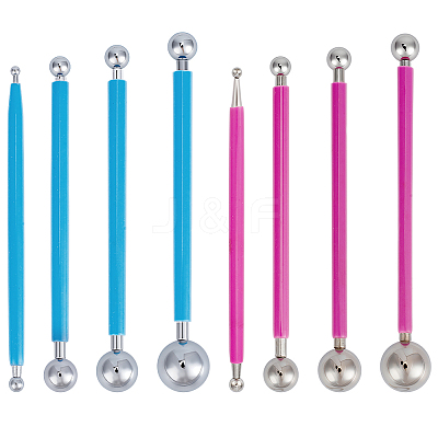 8Pcs 2 Colors DIY Stainless Steel Sculpture Tools AJEW-BC0008-93-1