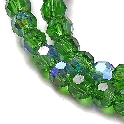 Electroplate Transparent Glass Beads Strands EGLA-A035-T3mm-L11-1