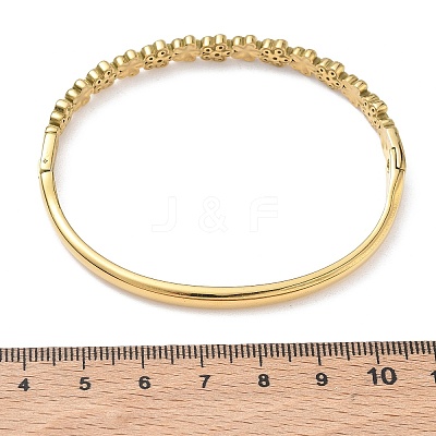 304 Stainless Steel & Rhinestone Hinged Bangles for Women BJEW-Z178-02G-1