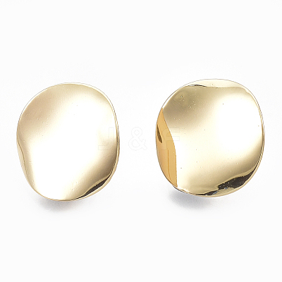 Brass Stud Earring Findings KK-S348-108-1
