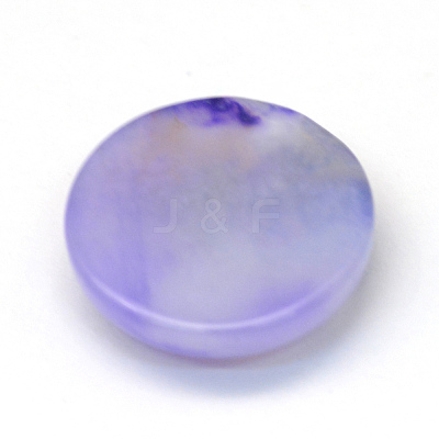 Dyed Natural Striped Agate/Banded Agate Cabochons G-R348-20mm-01-1