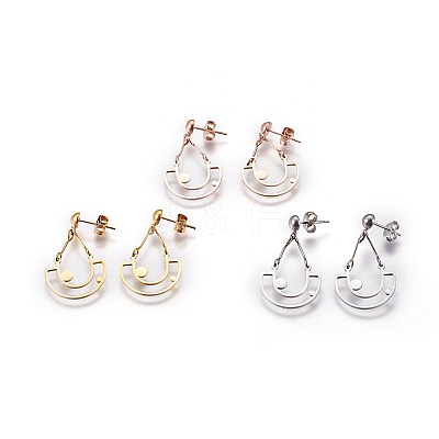 304 Stainless Steel Chandelier Earrings EJEW-I223-08-1