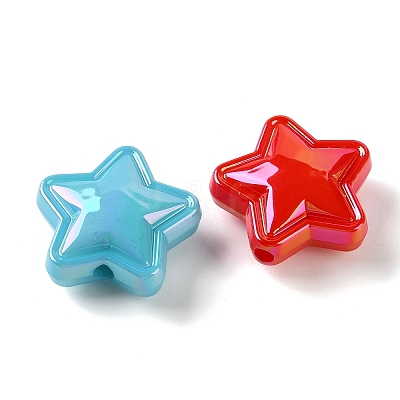 UV Plating Opaque Acrylic Beads AC-CBAEAA8-15-1