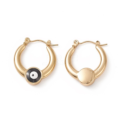 316 Stainless Steel Hoop Earrings LS-EJEW-I282-01C-01G-1