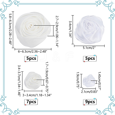 26Pcs 4 Style Satin Cloth Ornament Accessories FIND-WR0011-22A-1