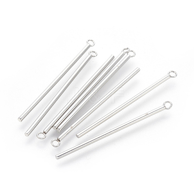 Tarnish Resistant 202 Stainless Steel Pendants STAS-F186-03P-1.5x40mm-1