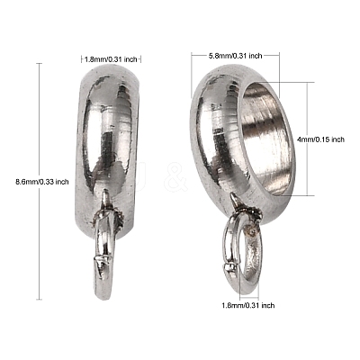 Non-Tarnish 304 Stainless Steel Tube Bails STAS-I149-16D-P-1