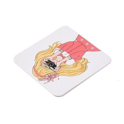 Square Paper Earring Display Cards CDIS-C004-02B-1