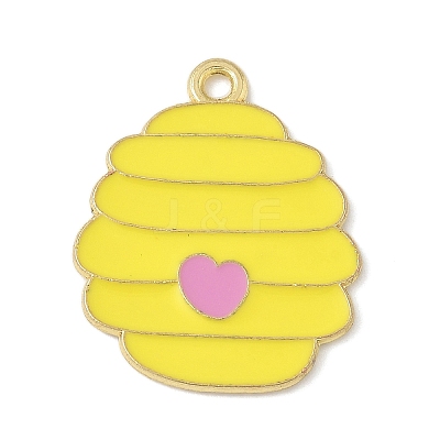 Bees Theme Alloy Enamel Pandants FIND-M083-06J-G-1