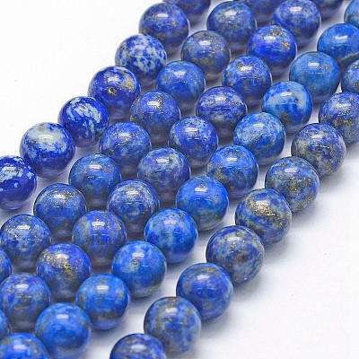 Natural Lapis Lazuli Beads Strands G-P335-09-8mm-1