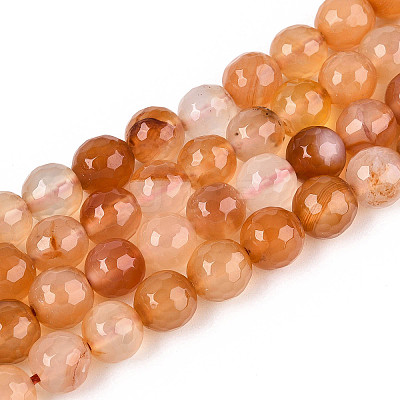 Natural Red Agate Beads Strands LS-G-T139-8mm-89A-01-1