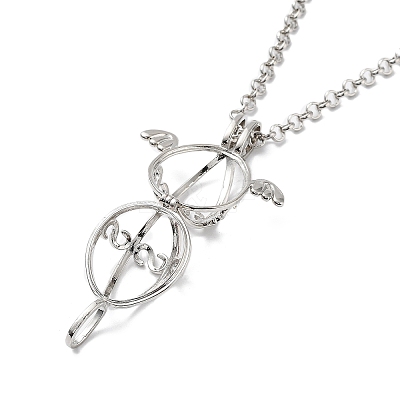 Brass Pendant Necklaces NJEW-P299-A06-P-1