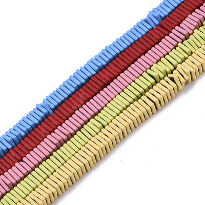 Spray Painted Non-magnetic Synthetic Hematite Beads Strands G-R468-01-M-1