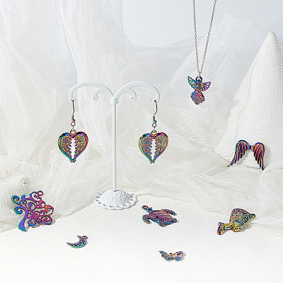24Pcs 12 Style Plated Alloy Pendants PALLOY-PH0001-85-1