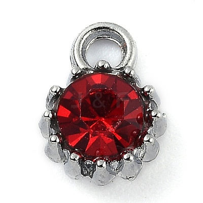 Alloy Glass Rhinestone Charms ALRI-B0001-01G-1