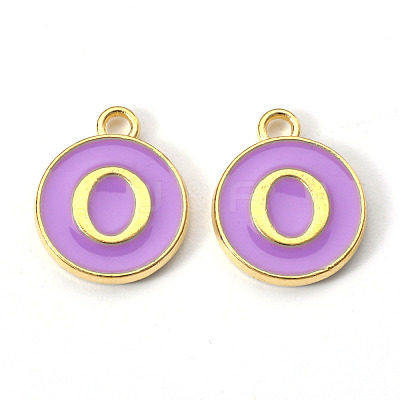 Golden Plated Alloy Enamel Charms ENAM-S118-10O-1
