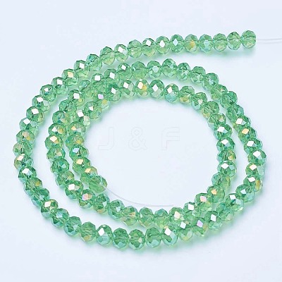 Electroplate Glass Beads Strands X-EGLA-A034-T8mm-B11-1