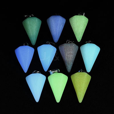 Synthetic Noctilucent Stone/Luminous Stone Pendants G-Z054-04A-1