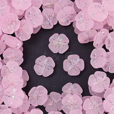 Frosted Transparent Acrylic Beads OACR-P029-19B-05-1