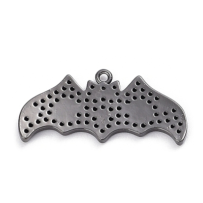 Rack Plating Brass Cubic Zirconia Pendants KK-D031-09B-02-1