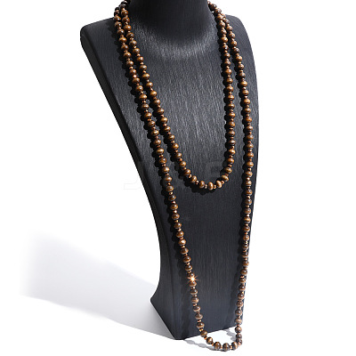 Bohemian Style Wood Round Beaded Long Necklaces FS-WGF1DE6-04-1