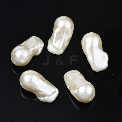 ABS Plastic Imitation Pearl Beads KY-T023-032-1